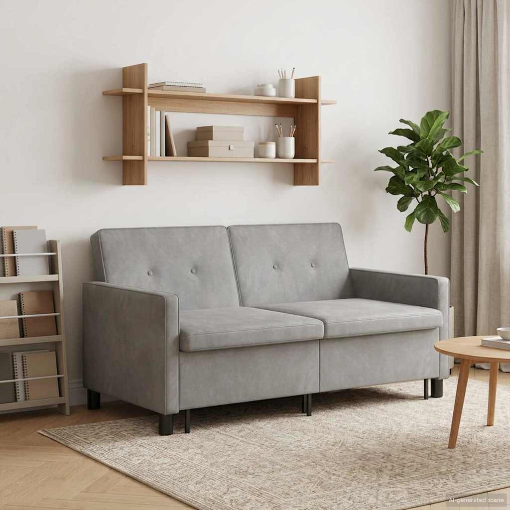 vidaXL Schlafsofa Hellgrün Stoff
