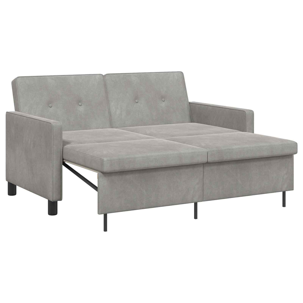 vidaXL Schlafsofa Hellgrün Stoff