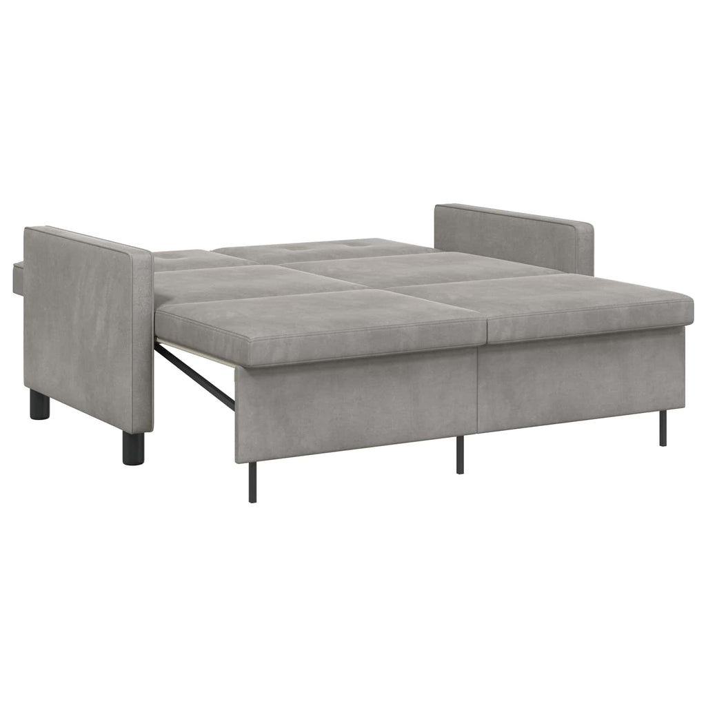 vidaXL Schlafsofa Hellgrün Stoff