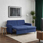vidaXL Schlafsofa Polizeiblau Stoff