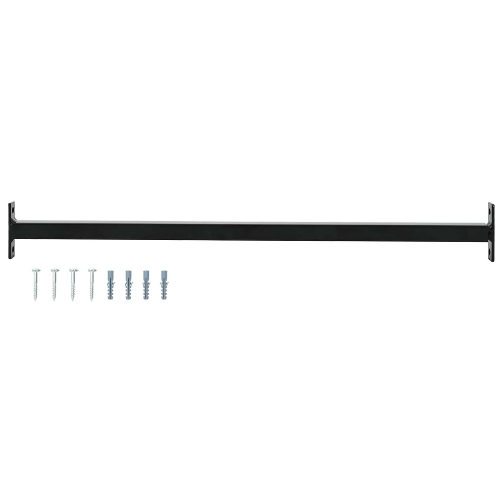 vidaXL Verstellbarer Fenster-Sicherheitsbalken Schwarz 710 - 1200 mm