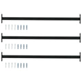vidaXL Verstellbarer Fenster-Sicherheitsbalken 3 pcs Schwarz Stahl