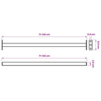vidaXL Verstellbarer Fenster-Sicherheitsbalken 3 pcs Schwarz Stahl