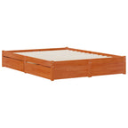 vidaXL Bettrahmen mit Schubladen mit Speicher Massivholz Kiefer
