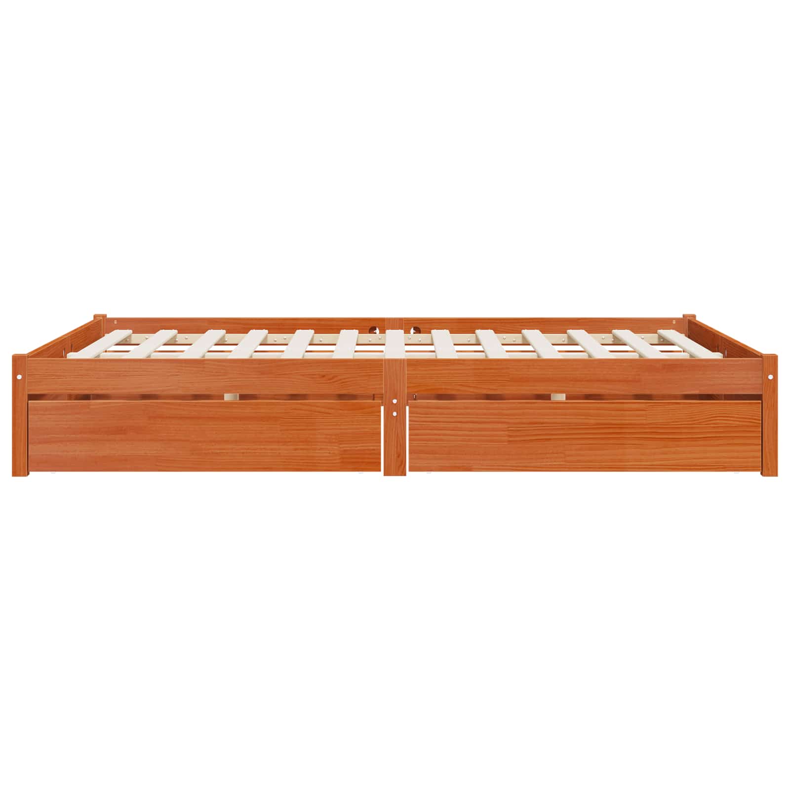 vidaXL Bettrahmen mit Schubladen mit Speicher Massivholz Kiefer