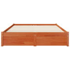 vidaXL Bettrahmen mit Schubladen Wachsbraun Massivholz Kiefer