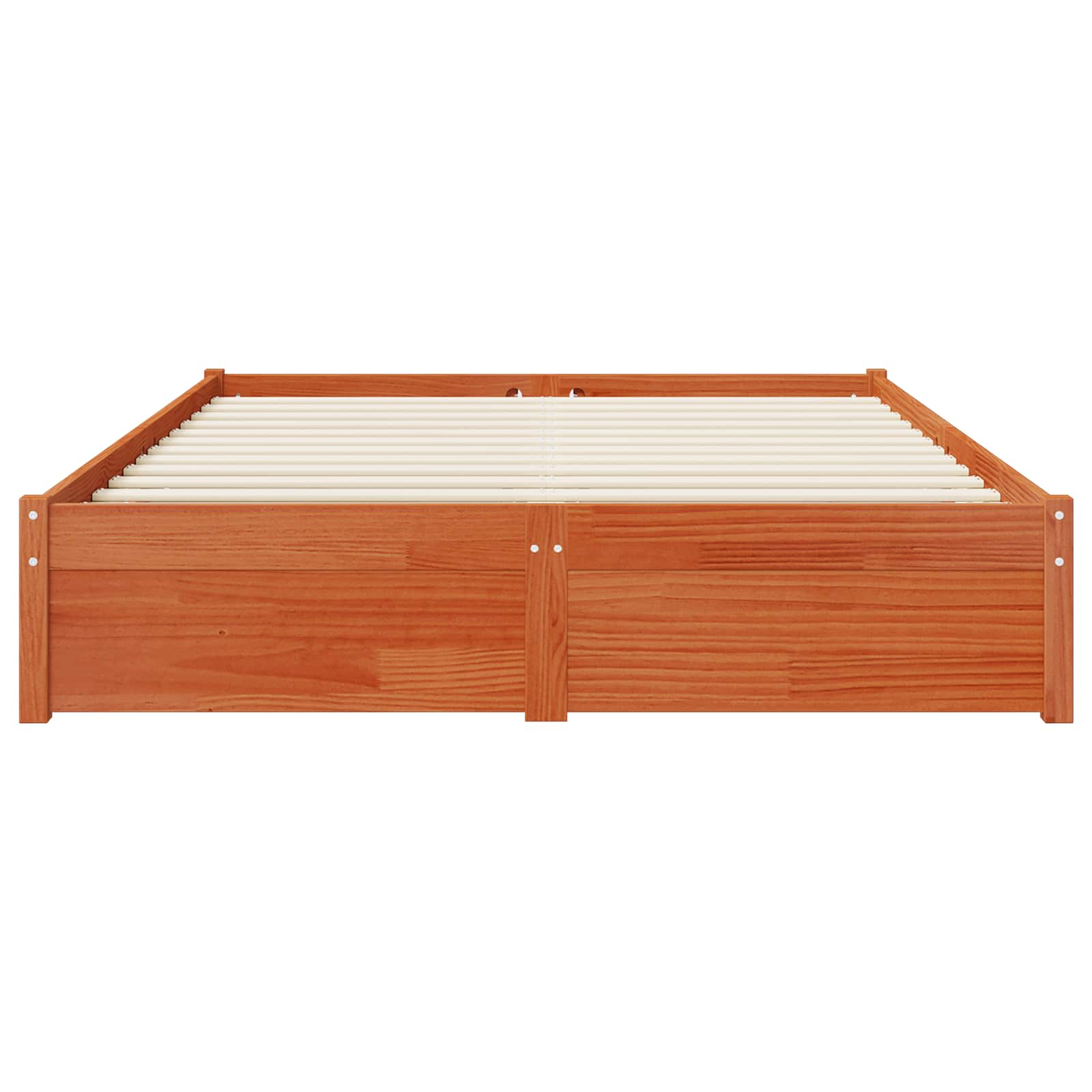 vidaXL Bettrahmen mit Schubladen Wachsbraun Massivholz Kiefer