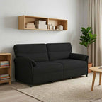 vidaXL 3-Sitzer-Sofa Schwarz 198 x 83 x 95 cm Stoff
