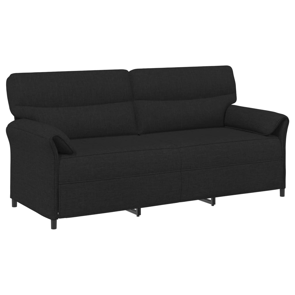 vidaXL 3-Sitzer-Sofa Schwarz 198 x 83 x 95 cm Stoff