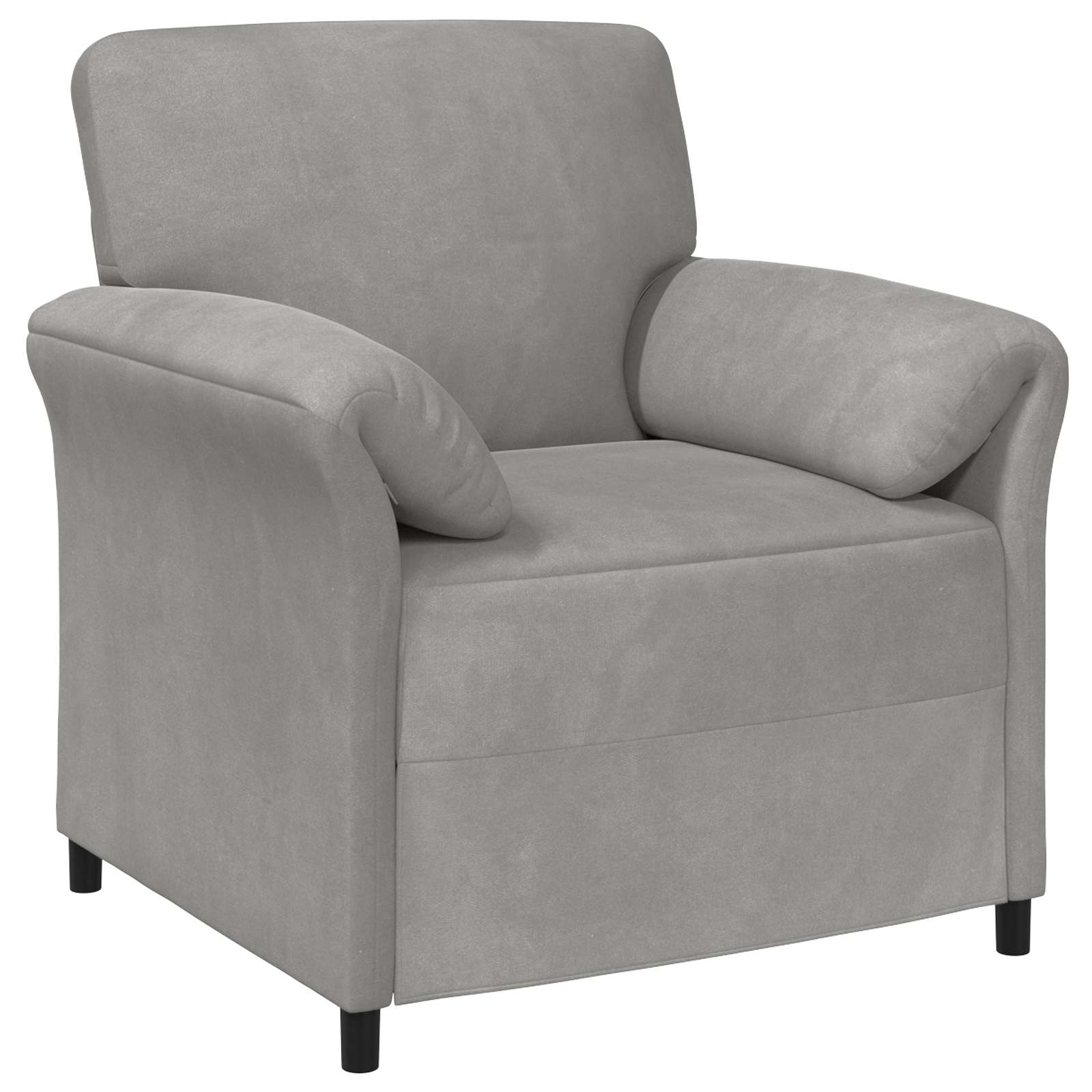 vidaXL 1-Sitzer Sofa Hellgrau 88 x 83 x 95 cm Samt