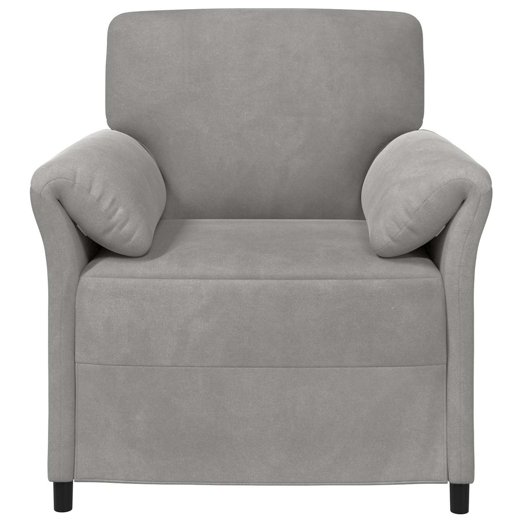 vidaXL 1-Sitzer Sofa Hellgrau 88 x 83 x 95 cm Samt