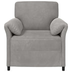vidaXL 1-Sitzer Sofa Hellgrau 88 x 83 x 95 cm Samt
