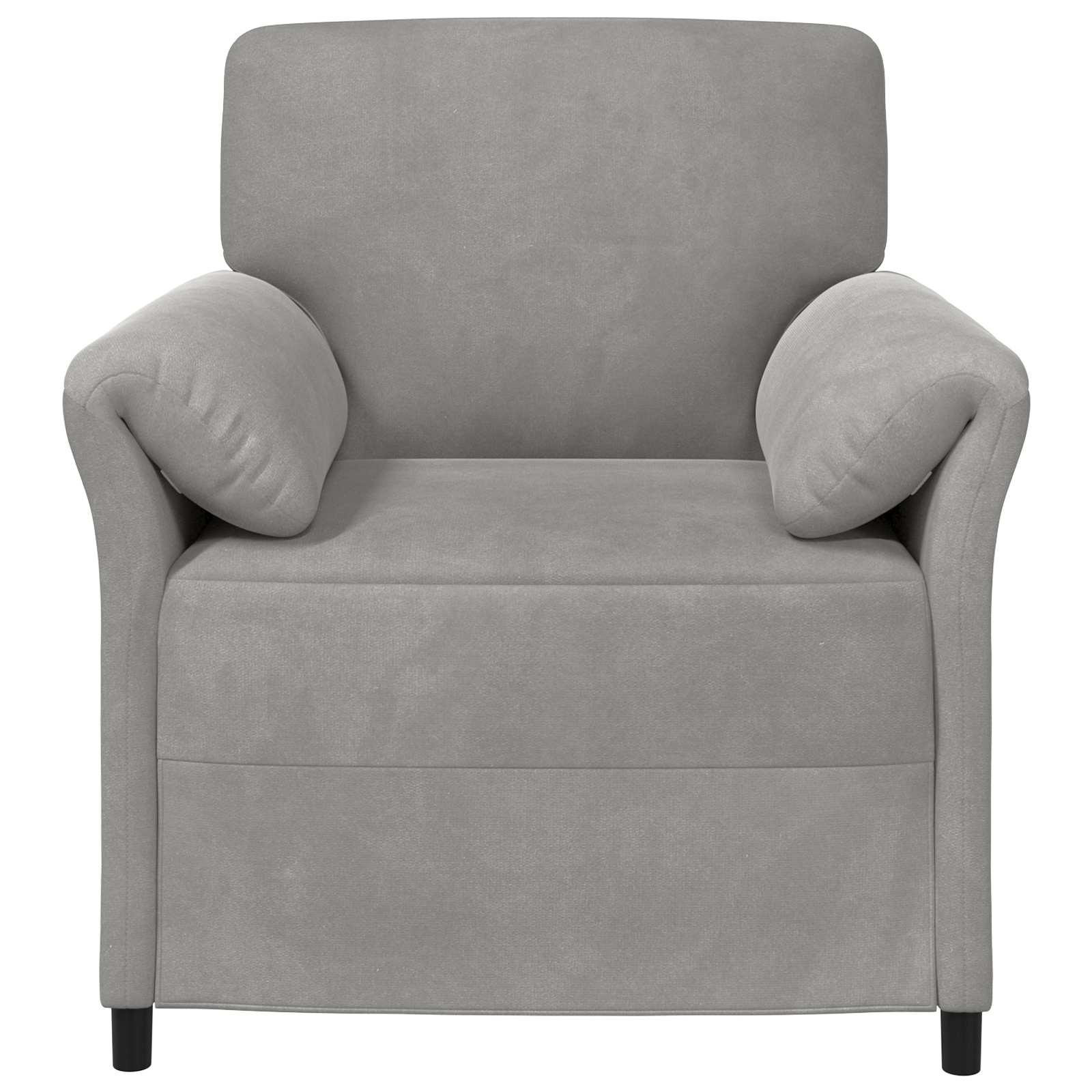 vidaXL 1-Sitzer Sofa Hellgrau 88 x 83 x 95 cm Samt