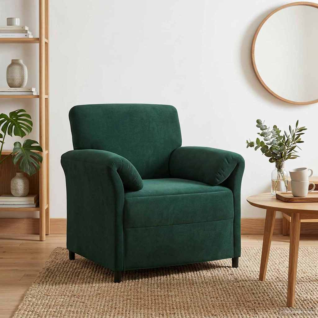 vidaXL 1-Sitzer Sofa Hellgrau 88 x 83 x 95 cm Samt
