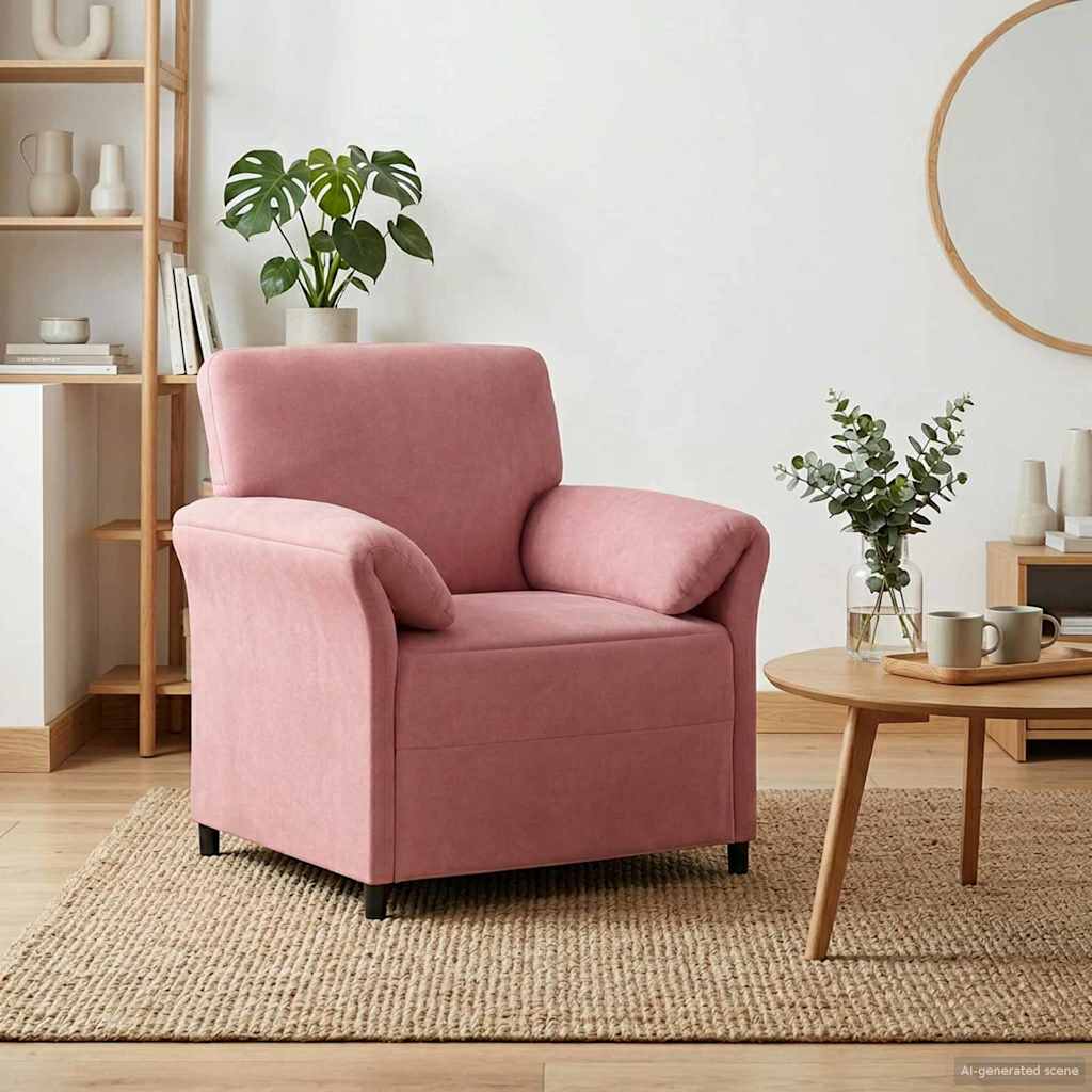 vidaXL 1-Sitzer Sofa Hellgrau 88 x 83 x 95 cm Samt