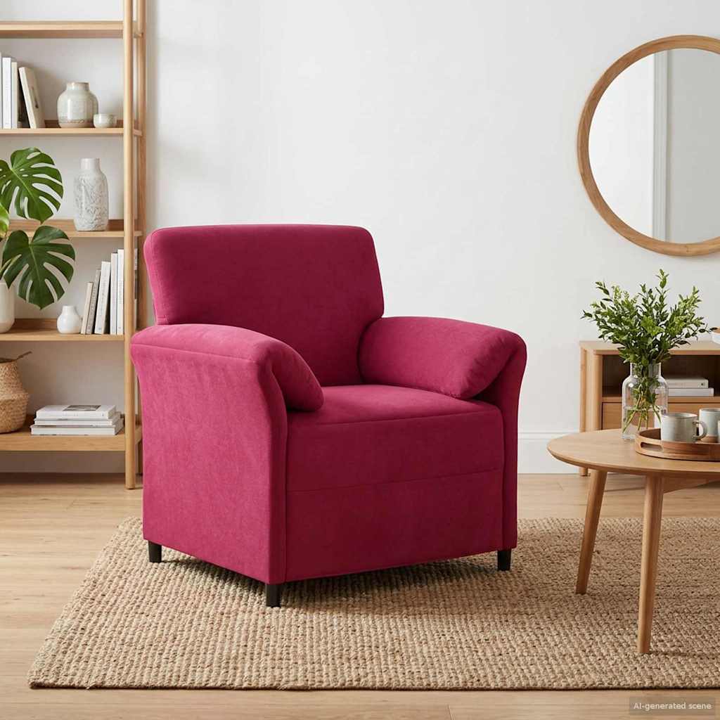 vidaXL 1-Sitzer Sofa Hellgrau 88 x 83 x 95 cm Samt