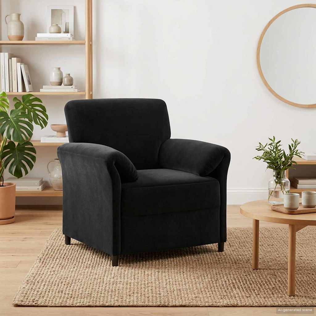 vidaXL 1-Sitzer Sofa Hellgrau 88 x 83 x 95 cm Samt