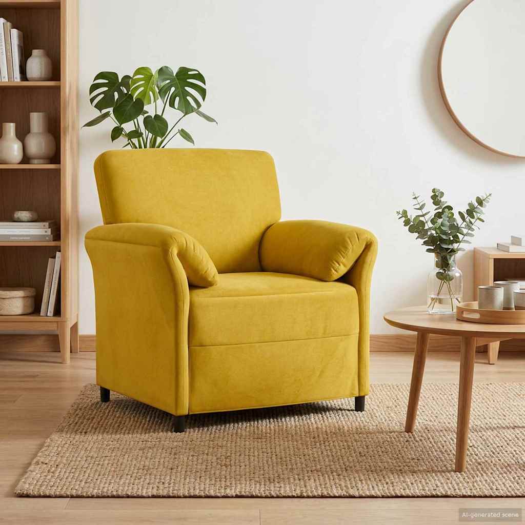 vidaXL 1-Sitzer Sofa Hellgrau 88 x 83 x 95 cm Samt