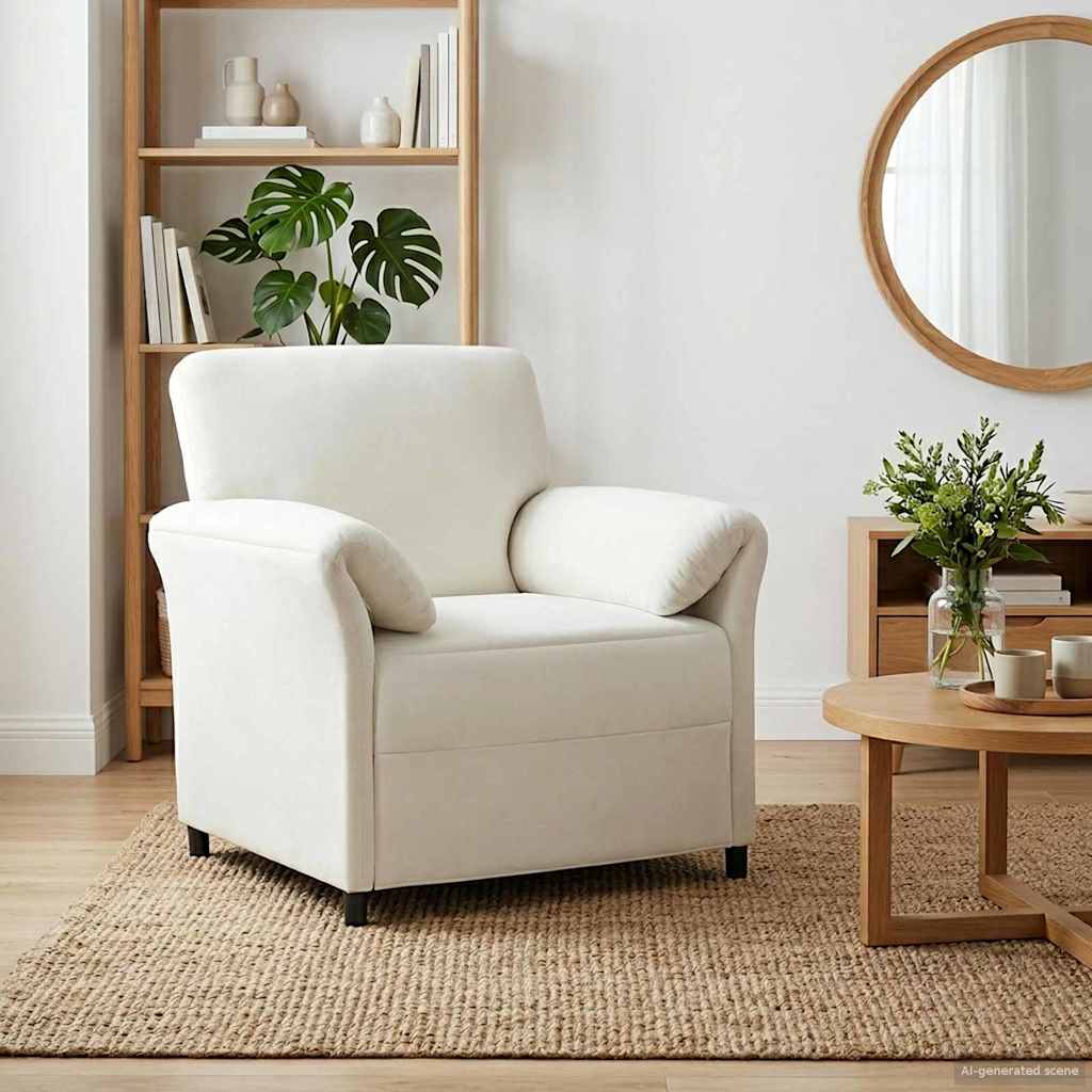 vidaXL 1-Sitzer Sofa Hellgrau 88 x 83 x 95 cm Samt