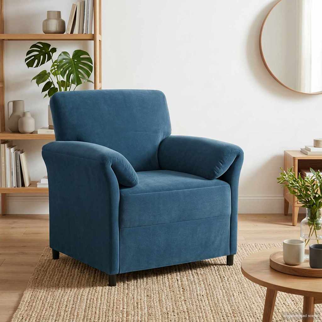vidaXL 1-Sitzer Sofa Hellgrau 88 x 83 x 95 cm Samt