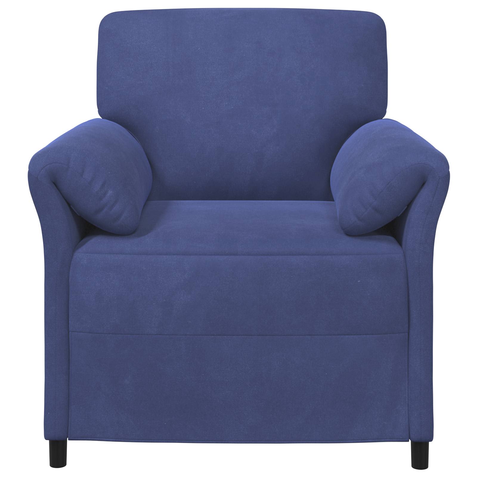 vidaXL 1-Sitzer Sofa Polizeiblau 88 x 83 x 95 cm Samt