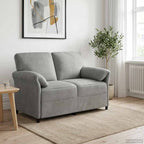 vidaXL 2-Sitzer Sofa Hellgrau 138 x 83 x 95 cm Samt
