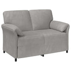 vidaXL 2-Sitzer Sofa Hellgrau 138 x 83 x 95 cm Samt