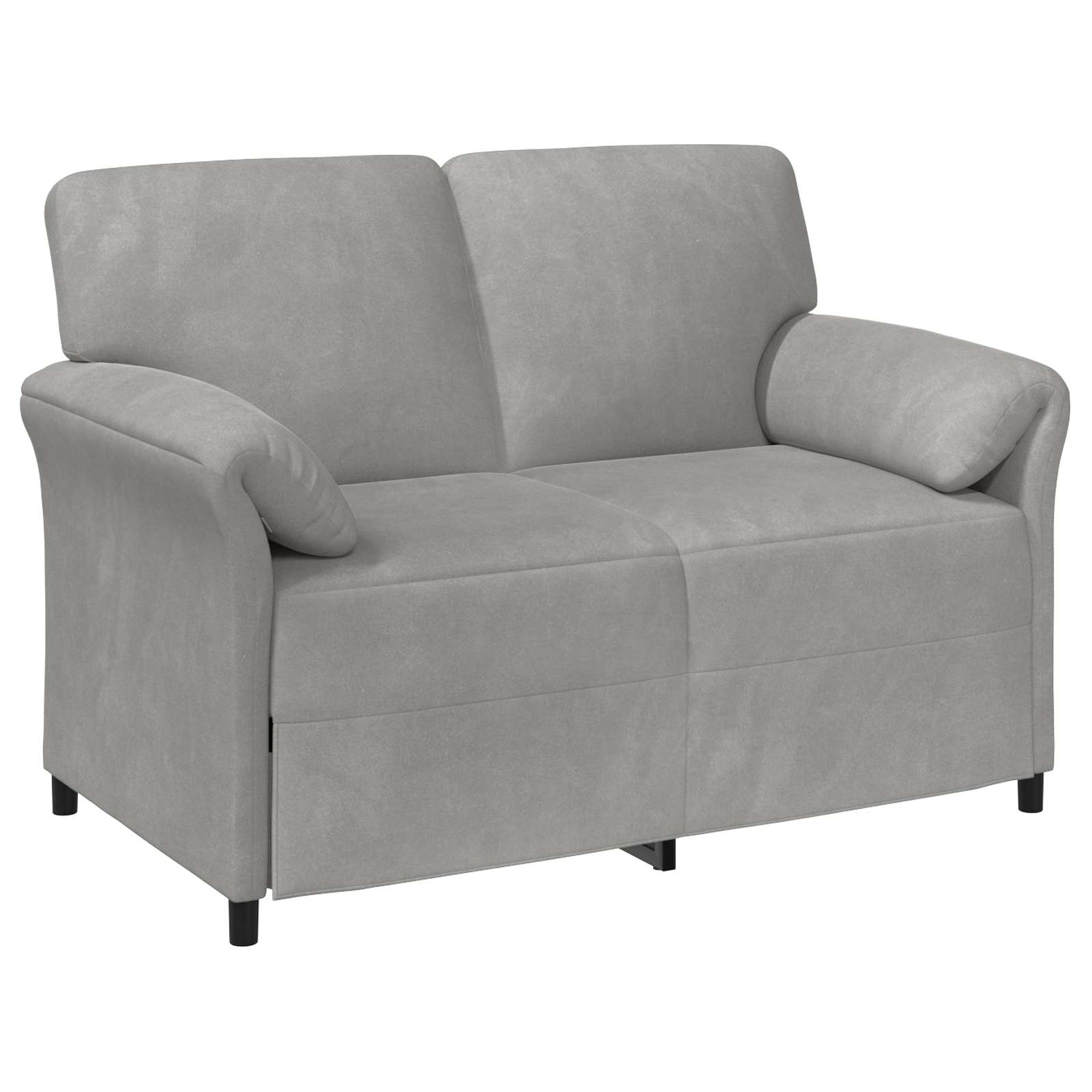 vidaXL 2-Sitzer Sofa Hellgrau 138 x 83 x 95 cm Samt