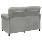 vidaXL 2-Sitzer Sofa Hellgrau 138 x 83 x 95 cm Samt
