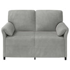 vidaXL 2-Sitzer Sofa Hellgrau 138 x 83 x 95 cm Samt