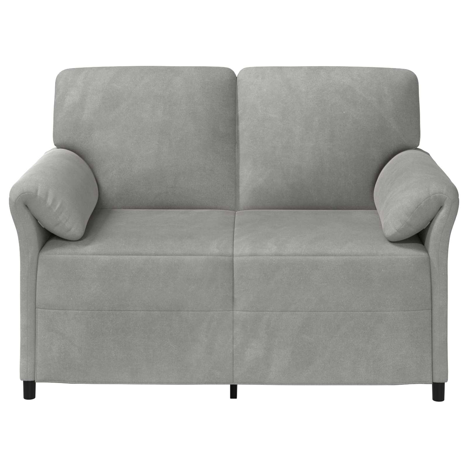 vidaXL 2-Sitzer Sofa Hellgrau 138 x 83 x 95 cm Samt