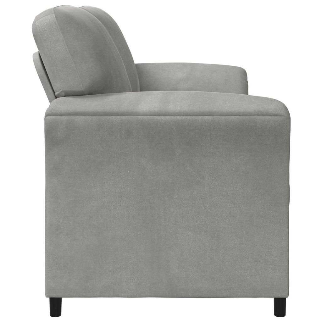 vidaXL 2-Sitzer Sofa Hellgrau 138 x 83 x 95 cm Samt