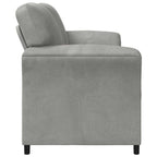 vidaXL 2-Sitzer Sofa Hellgrau 138 x 83 x 95 cm Samt