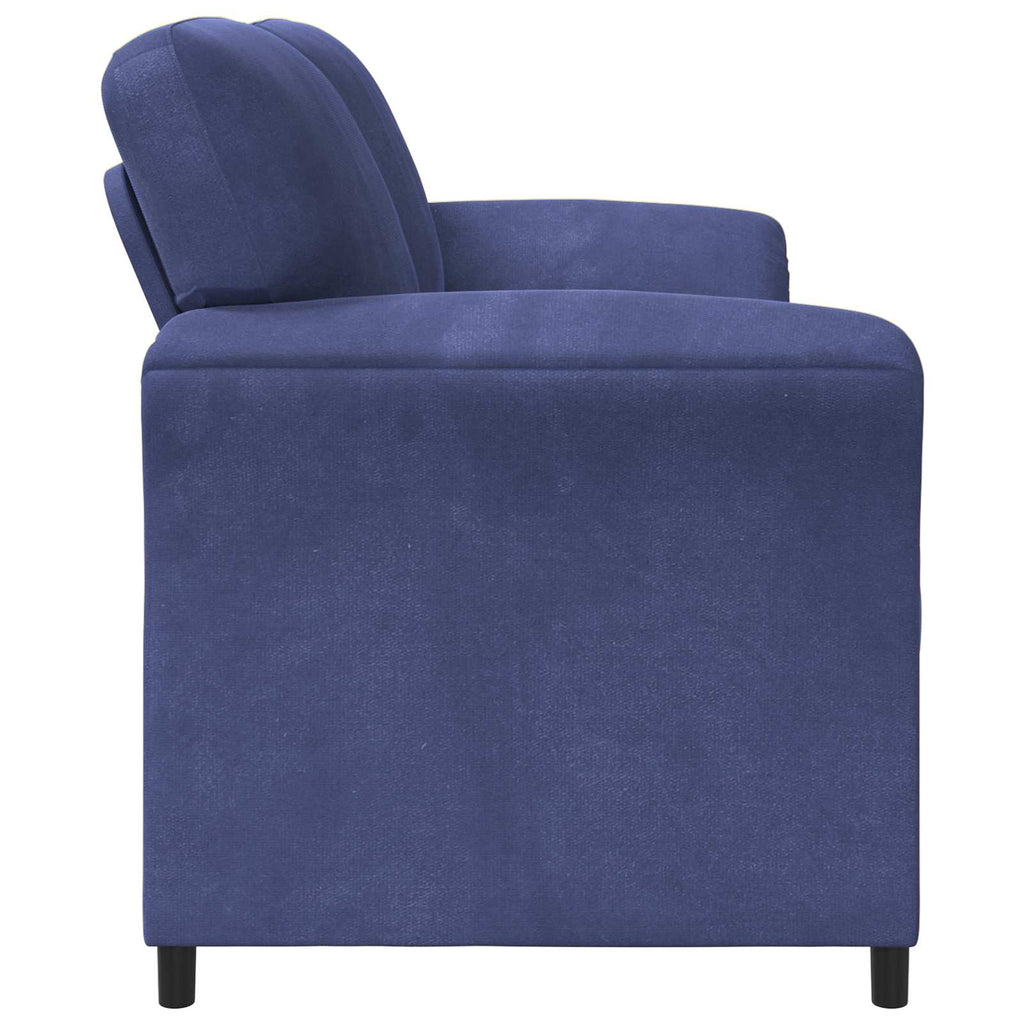 vidaXL 2-Sitzer Sofa Polizeiblau 138 x 83 x 95 cm Samt