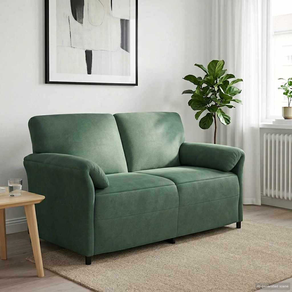 vidaXL 2-Sitzer Sofa Meergrün 138 x 83 x 95 cm Samt