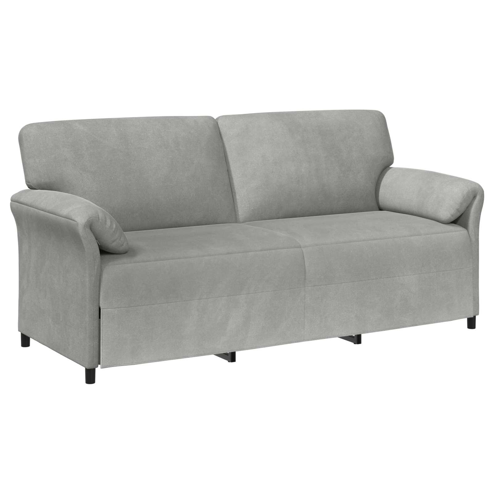 vidaXL 3-Sitzer-Sofa Hellgrau 198 x 83 x 95 cm Samt