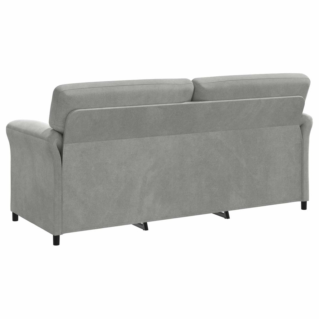 vidaXL 3-Sitzer-Sofa Hellgrau 198 x 83 x 95 cm Samt