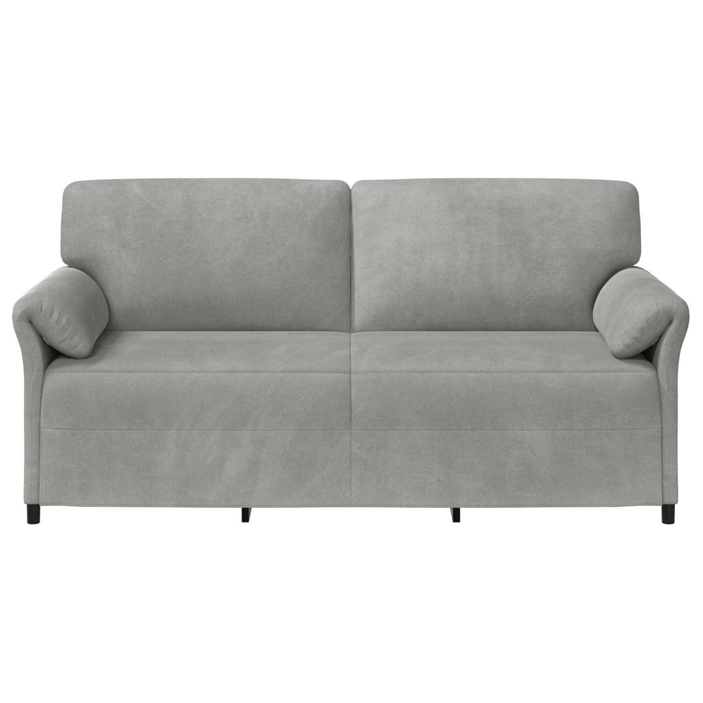 vidaXL 3-Sitzer-Sofa Hellgrau 198 x 83 x 95 cm Samt