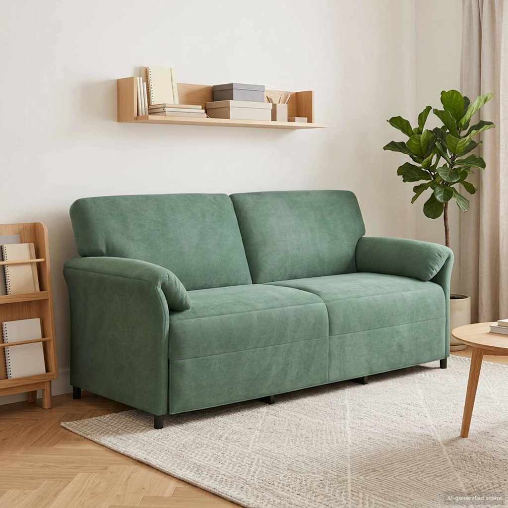 vidaXL 3-Sitzer-Sofa Meergrün 198 x 83 x 95 cm Samt