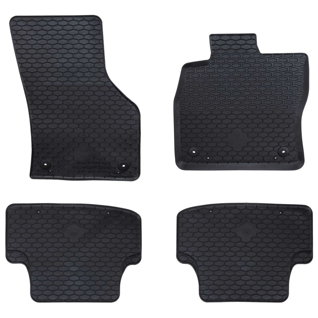 vidaXL Autofußmatte 4-tlg. Schwarz geeignet für Audi A3 2012-2020 Gummi