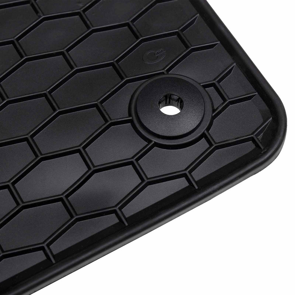 vidaXL Autofußmatte 4 pcs Schwarz Gummi