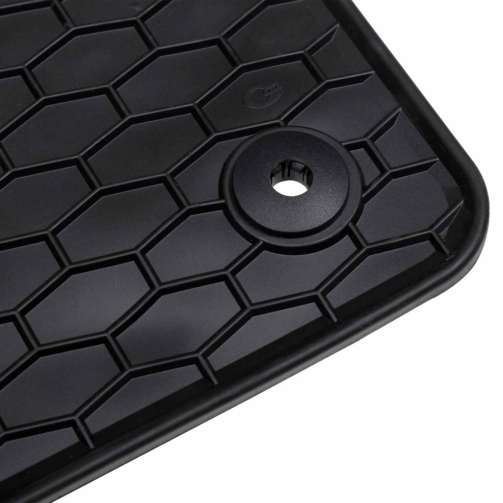 vidaXL Autofußmatte 4 pcs Schwarz Gummi