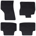 vidaXL Autofußmatte 4 pcs Schwarz Gummi