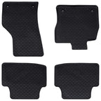 vidaXL Autofußmatte 4 pcs Schwarz Gummi