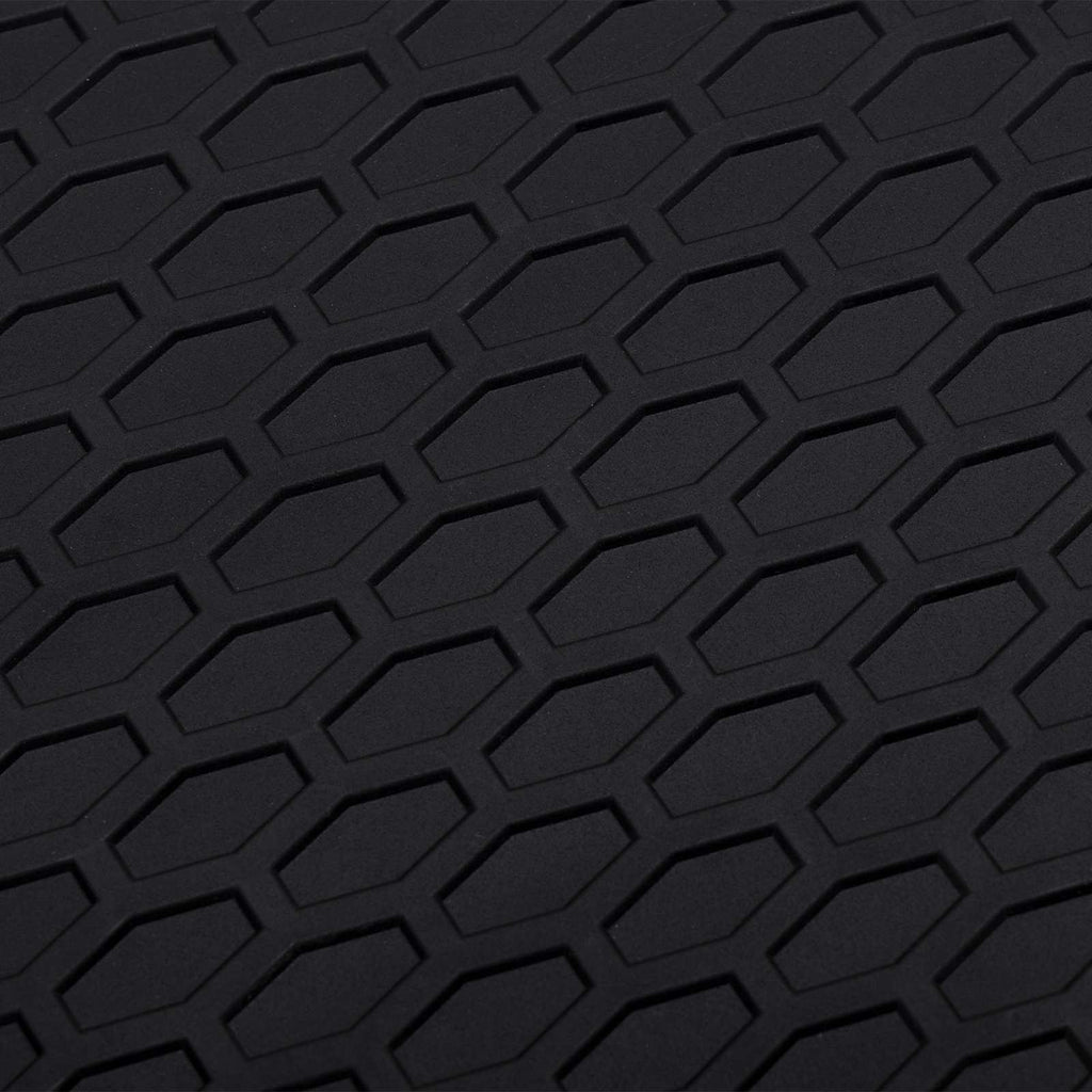 vidaXL Autofußmatte 2 pcs Schwarz Gummi