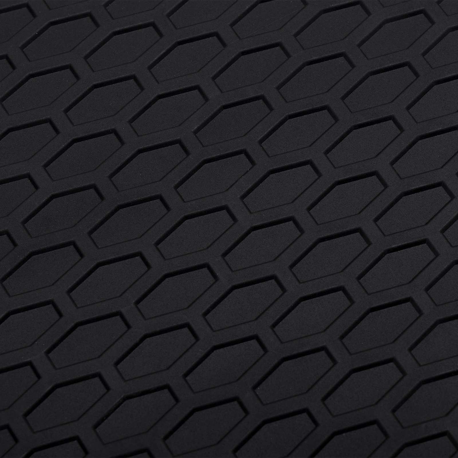 vidaXL Autofußmatte 2 pcs Schwarz Gummi