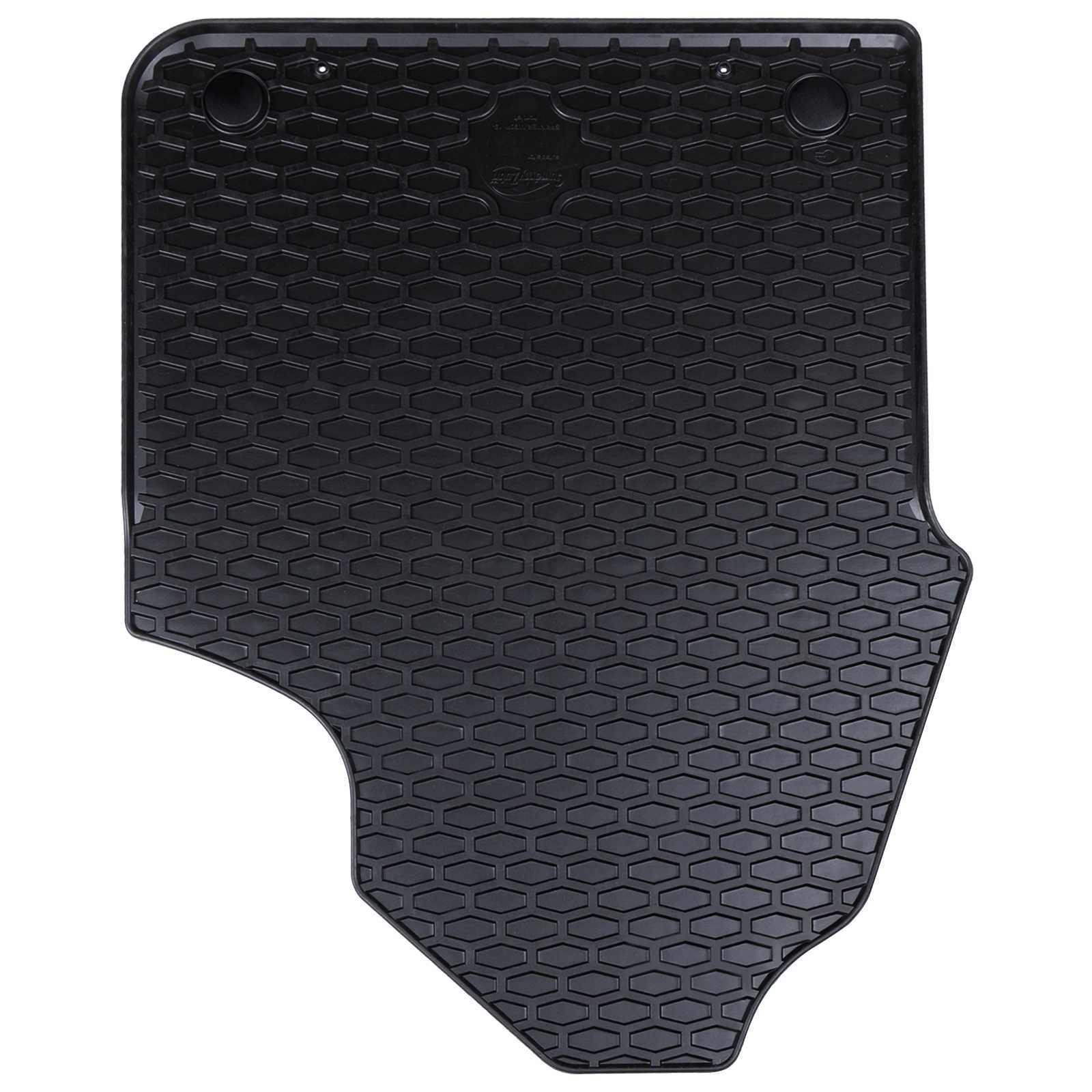 vidaXL Autofußmatte 2 pcs Schwarz Gummi