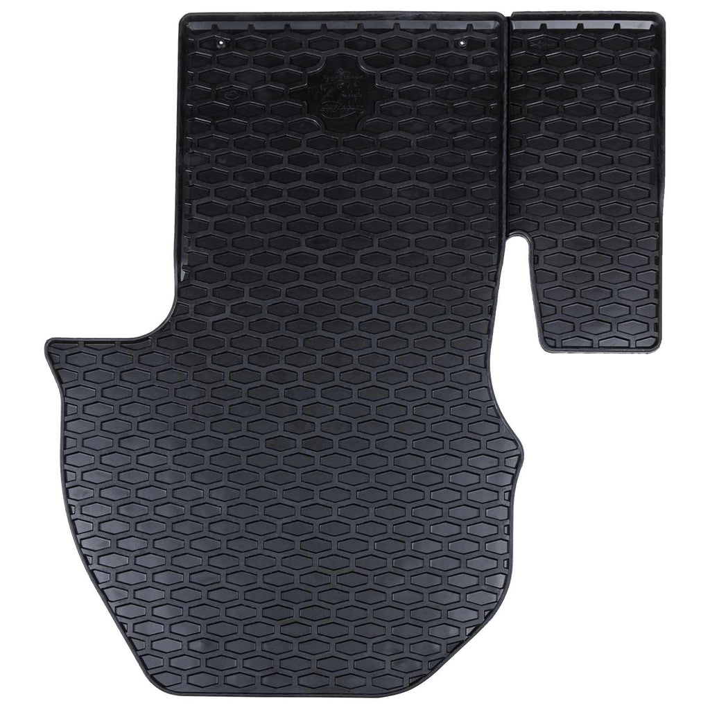 vidaXL Autofußmatte 2 pcs Schwarz Gummi