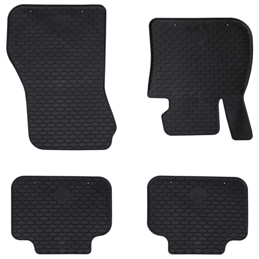 vidaXL Autofußmatte 4 pcs Schwarz Geeignet für BMW 1er 2017- Gummi
