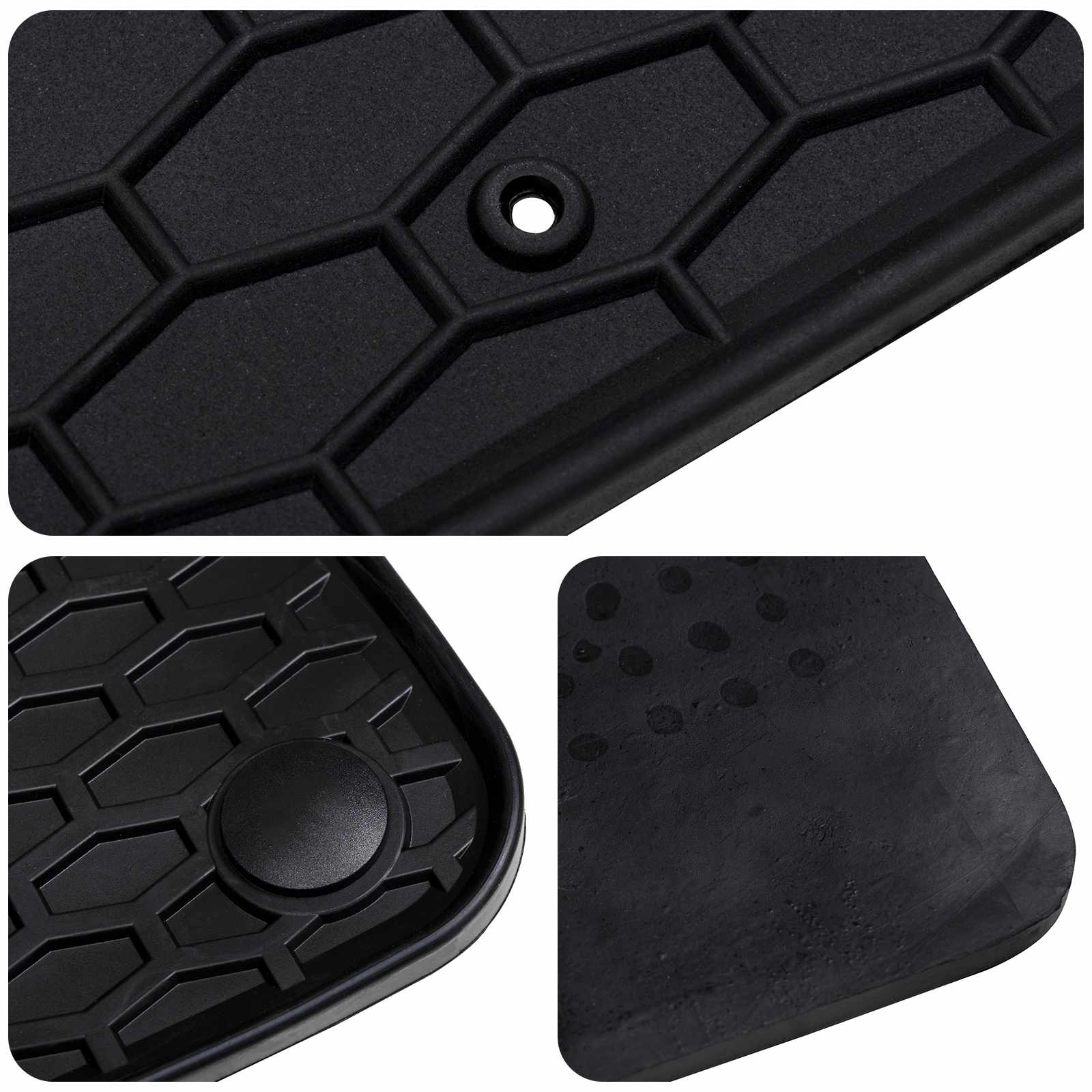 vidaXL Autofußmatte 4 pcs Schwarz geeignet für GLC 2023- Gummi